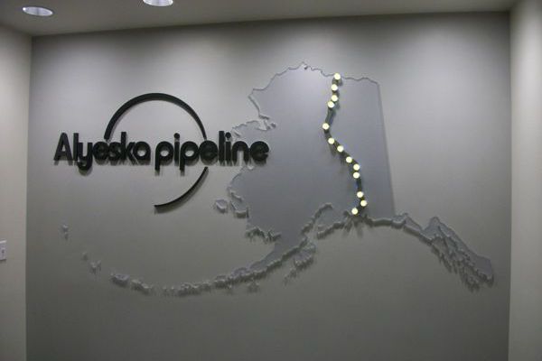 Alyeska Pipeline Reception Sign