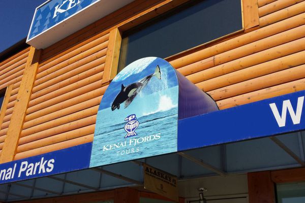 Illuminated Awning with Digital Print Graphics