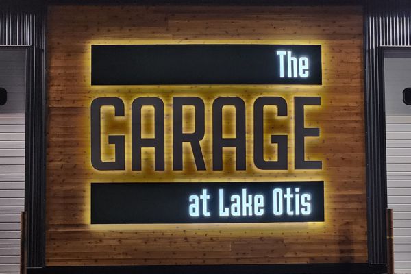 Halo Lit Channel Letter Sign with Push-Thru Letter Accent