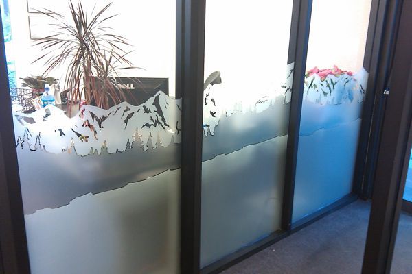 Cut Frosted Vinyl Mountains & Dusted Vinyl Trees
