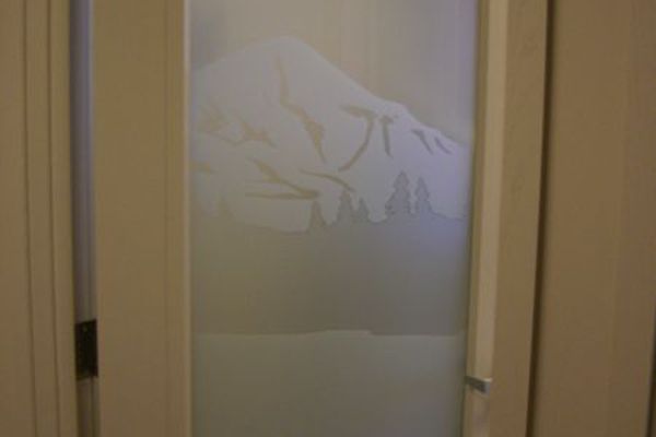 Cut Frosted Vinyl Mountains & Dusted Vinyl Trees