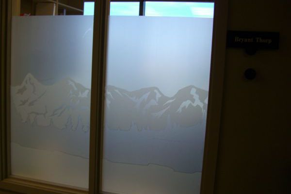 Frosted Vinyl Mountians with Dusted Vinyl Full Background