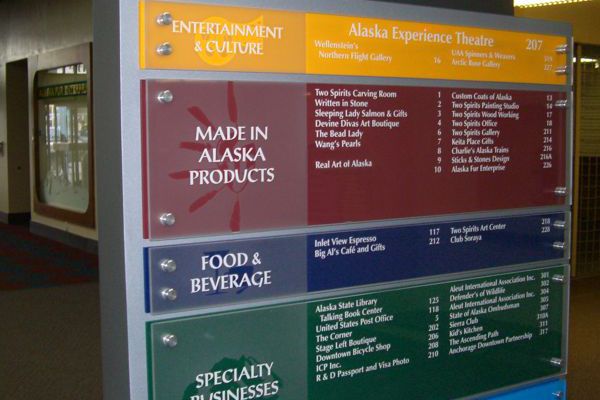 Freestanding Metal and Acrylic Mall Directory