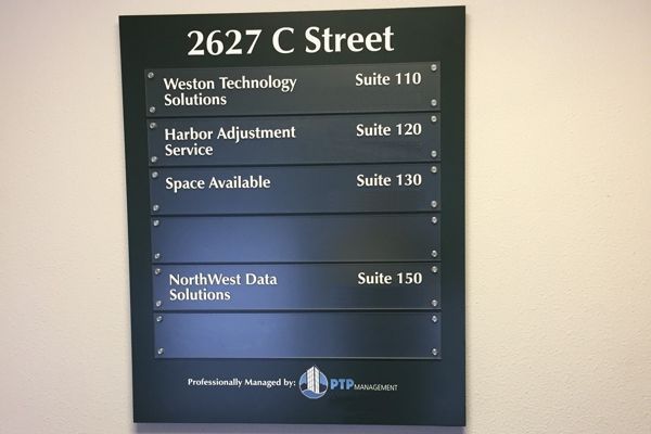 Painted PVC and Matte Acrylic Directory