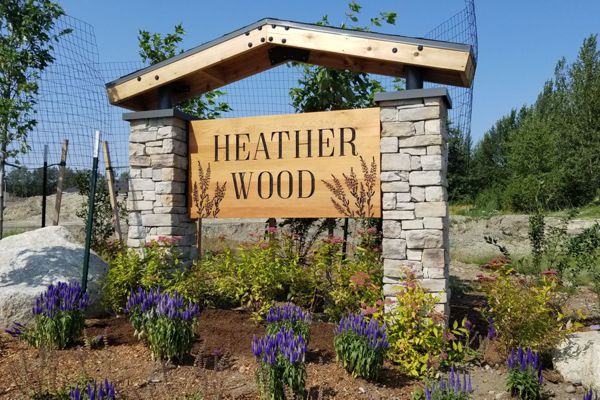 Heather Wood Subdivision Sign