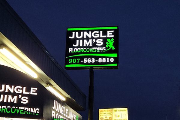 Jungle Jims Flooring Pole Sign
