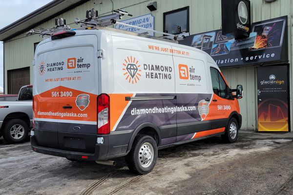 Full Wrap Graphics on Diamond Heating Van